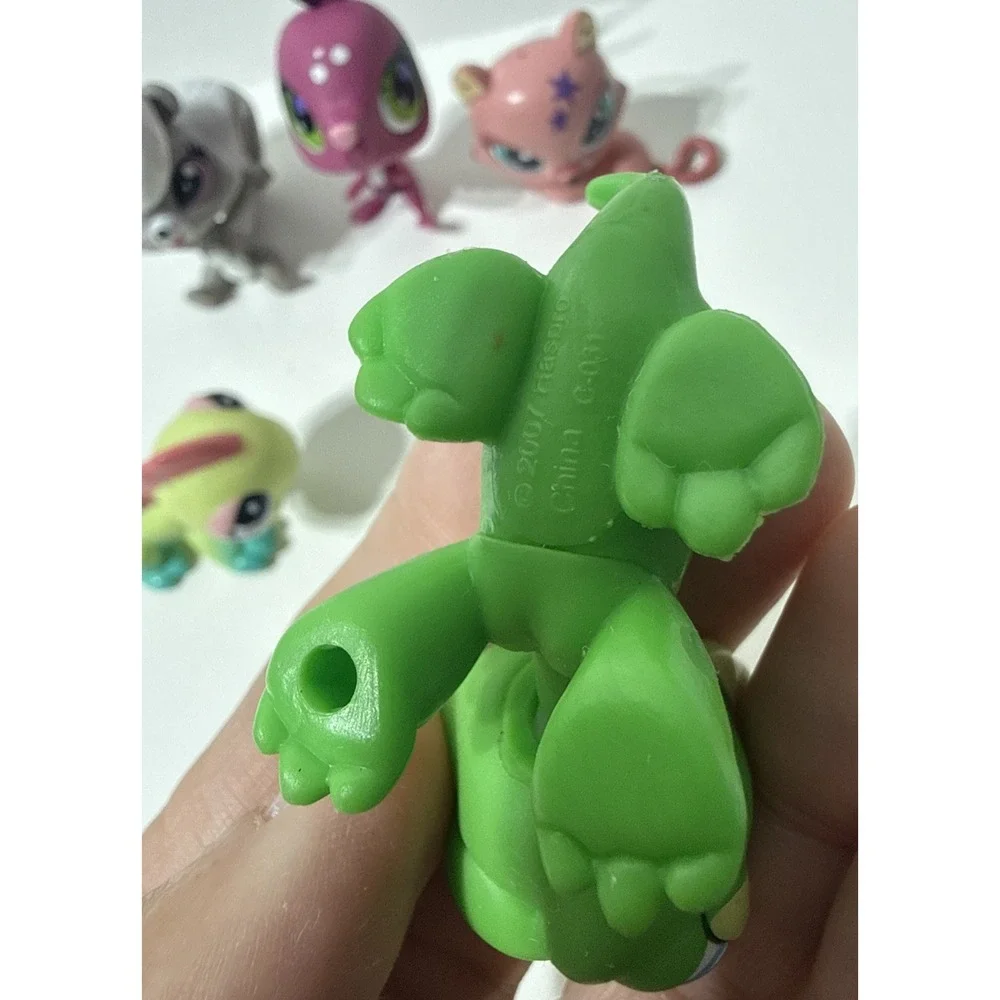 Hasbro Littlest Pet Shop LPS 5 Pcs‎ Mixed LOT  Pink Kangaroo Cat Green Lizard